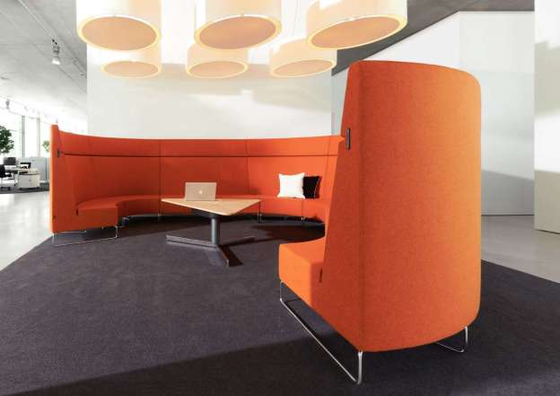 Relaxing in the lounge area.