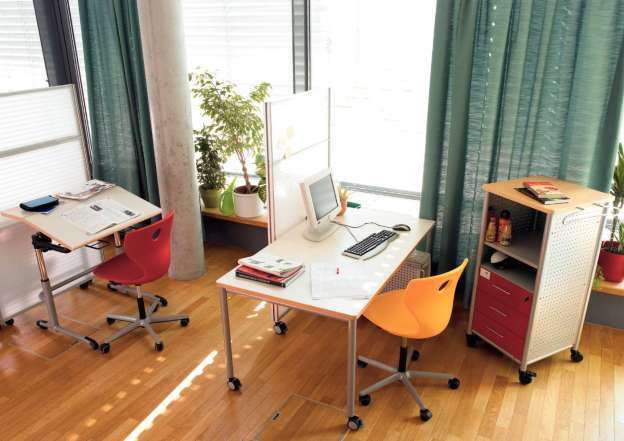 Using work areas flexibly and organizing them as required.