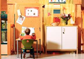 Half-cupboard with wing doors.