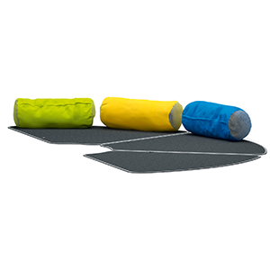 Carpets and back support rolls