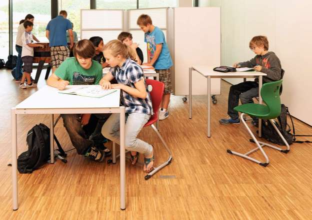 Focused working, alone or in a team.